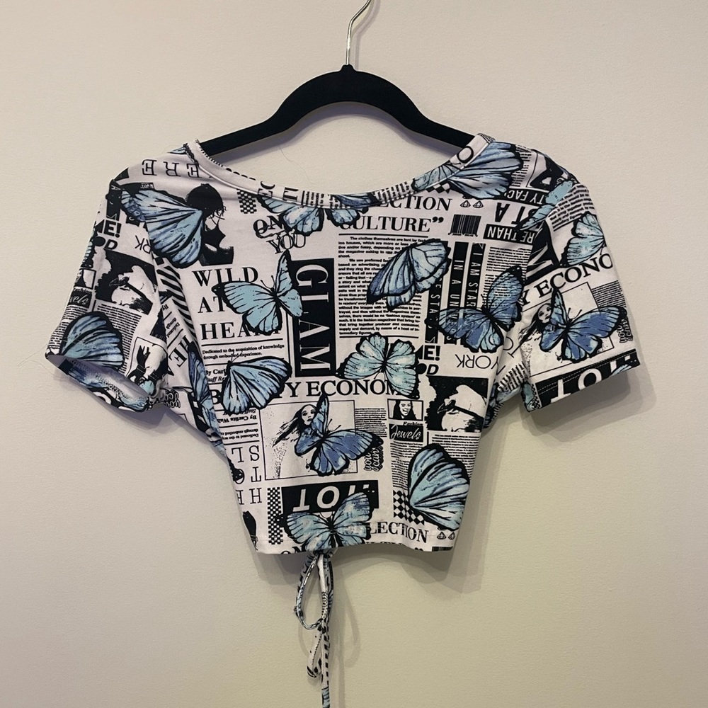 Love Streak top butterflies